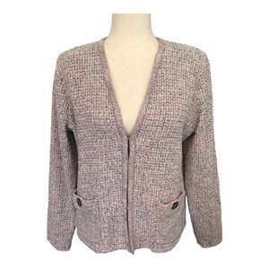J. Jill Pink and Gray Cardigan